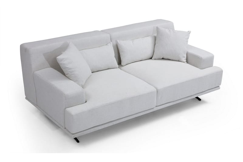 Lums 2-sits Soffa 200 cm i Tyg - Benvit - Möbler - Soffa - 2 sits soffa