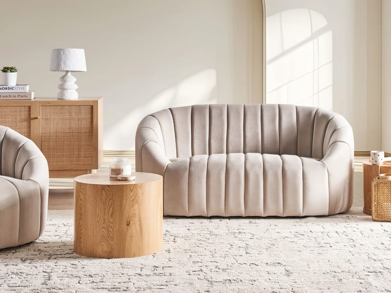 2-sits soffa Malung - Beige - Möbler - Soffa - Sammetssoffa