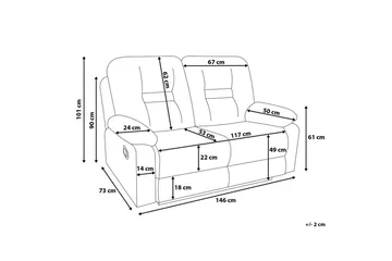 Rovik Soffa 2 Sits - Vit - M öbler - Soffa - 2 sits soffa