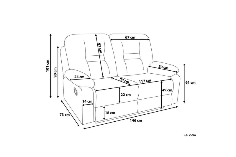 Rovik Soffa 2 Sits - Vit - Möbler - Soffa - 2 sits soffa