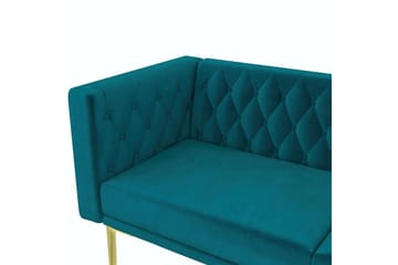 2-sitssoffa Marseille Smaragdgrön - Smaragdgrön - Möbler - Soffa - Sammetssoffa