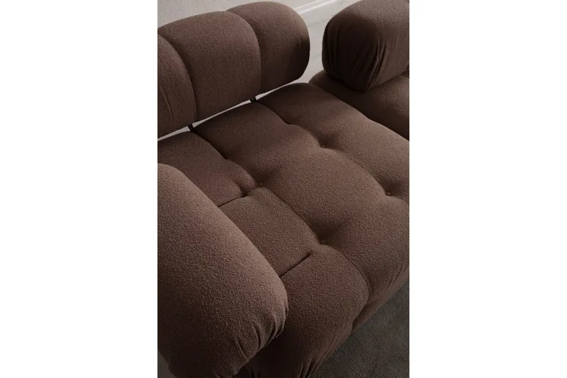 Belgin Bubblig Soffa 3-sits med utfällbara armstöd och ryggstöd - Cappuccino - Möbler - Soffa - Modulsoffor - Komplett modulsoffa