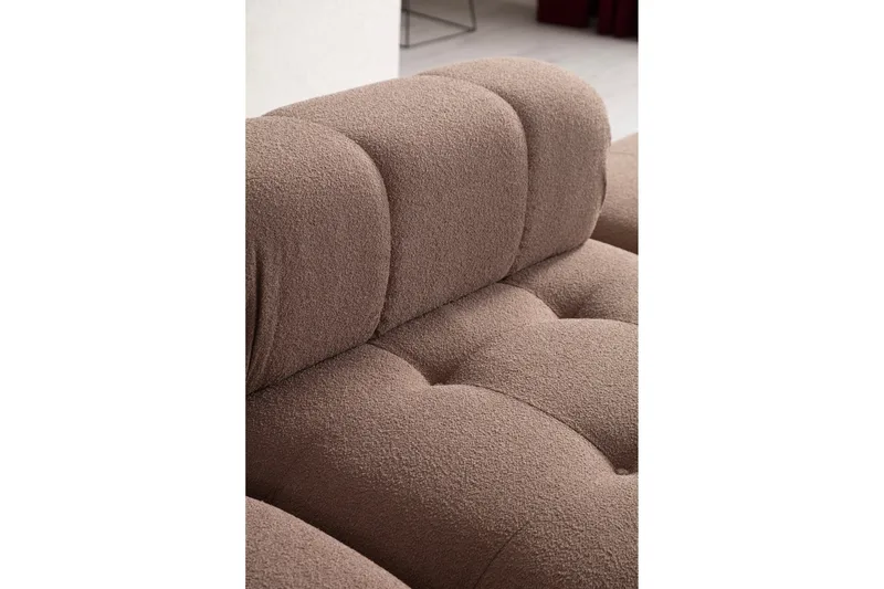 Belgin Bubblig Soffa 3-sits med utfällbara armstöd och ryggstöd - Cappuccino - Möbler - Soffa - Modulsoffor - Komplett modulsoffa