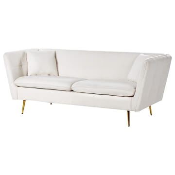 3-sits soffa Frederica - Vitt, guld/Bouclé - Möbler - Soffa - Chesterfield soffa