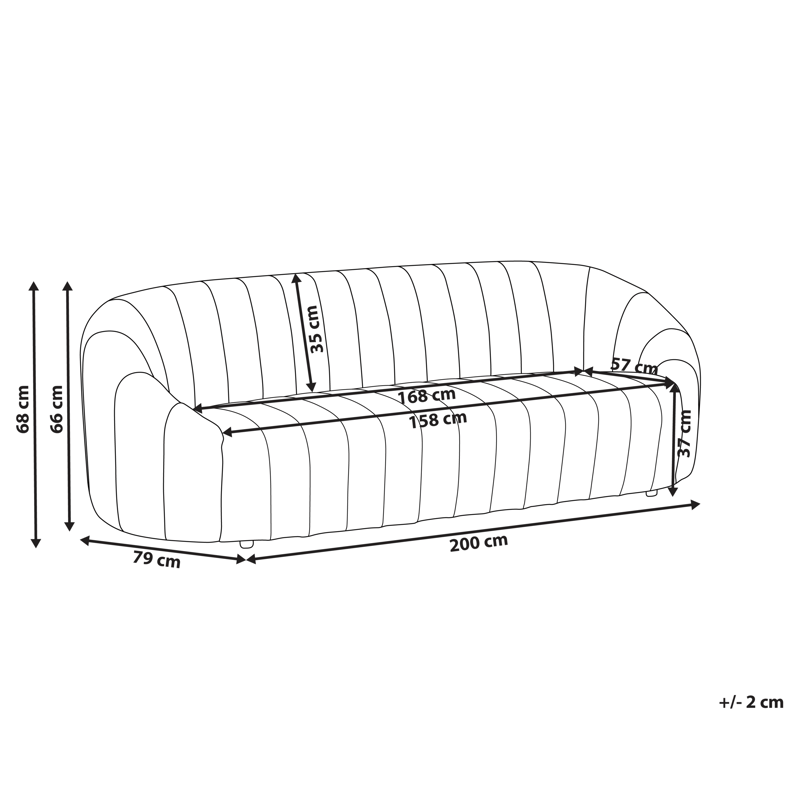 3-sits soffa Malung - Off-White - Möbler - Soffa - Sammetssoffa