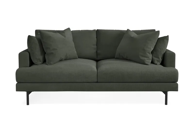 Menard 3-sits Djup Manchestersoffa, Mörkgrön