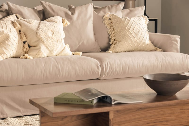 Menard 3-sits Djup Tygsoffa - Beige - Möbler - Soffa - 3 sits soffa