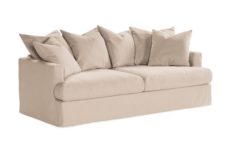 Menard 3-sits Djup Tygsoffa - Beige - Möbler - Soffa - 3 sits soffa