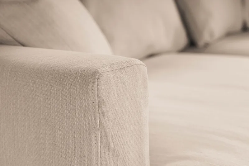 Menard 3-sits Djup Tygsoffa - Beige - Möbler - Soffa - 3 sits soffa