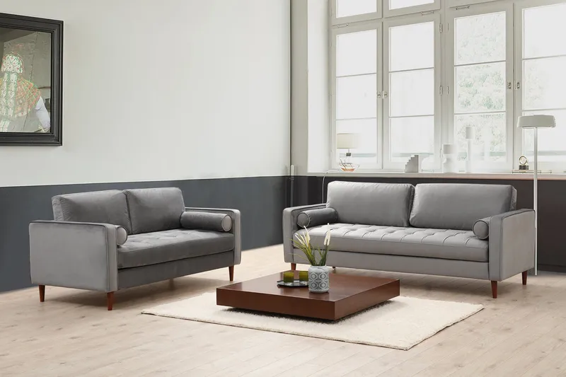 Mirrilnesh Soffa 3-sits - Ljusgrå - Möbler - Soffa - 3 sits soffa