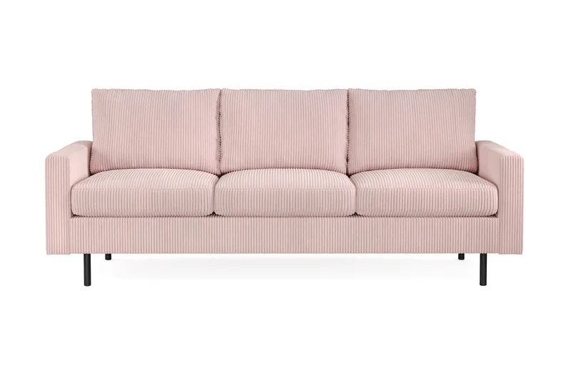 Peppe 3-sits Manchestersoffa, Rosa
