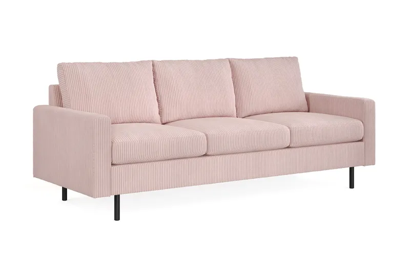 Peppe 3-sits Manchestersoffa - Rosa - Möbler - Soffa - 3 sits soffa