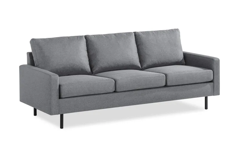 Peppe 3-sits Tygsoffa - Ljusgrå - Möbler - Soffa - 3 sits soffa