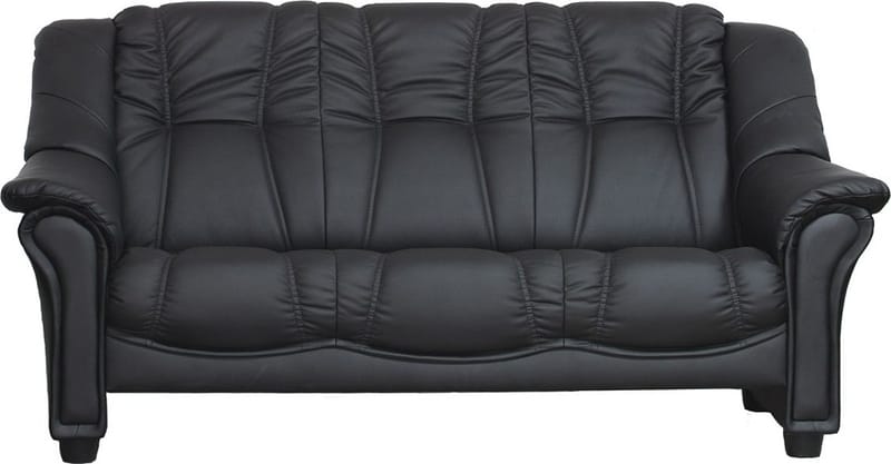 3-sits Soffa Rom, Svart PU
