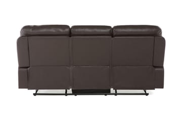 Rovik 3-sits Reclinersoffa i Konstläder med Metallunderrede - Brun - Möbler - Soffa - 3 sits soffa