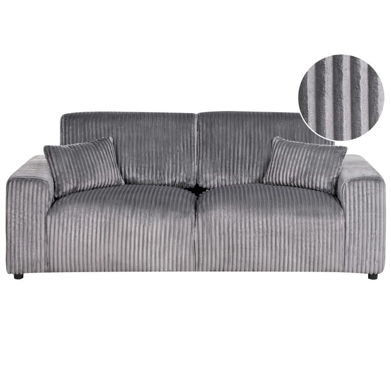 3-sits soffa Sandora, Grå, svart