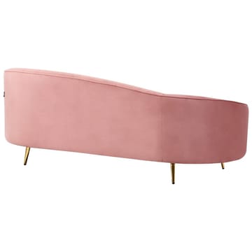 3-sits soffa Savar - Rosa, guld - Möbler - Soffa - Sammetssoffa