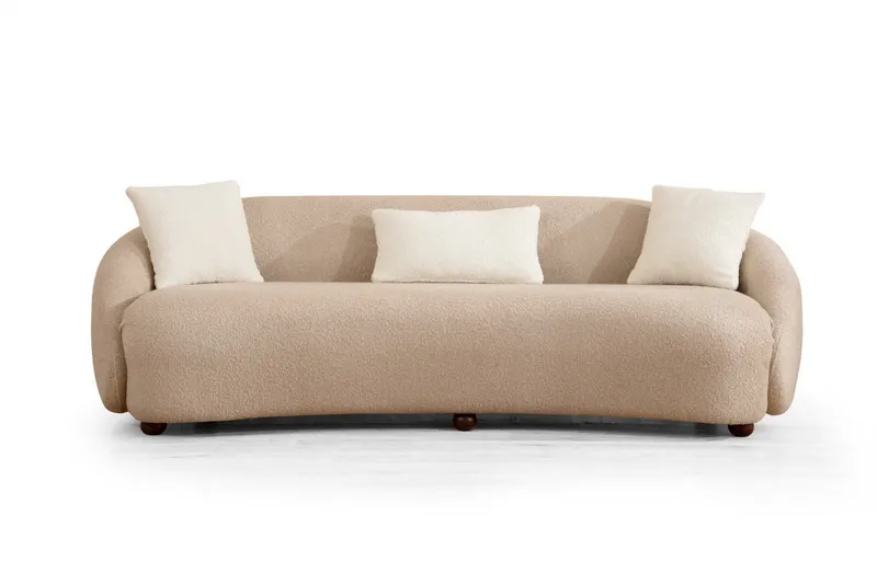 Scone Soffa 3-sits, Brun|Bouclé