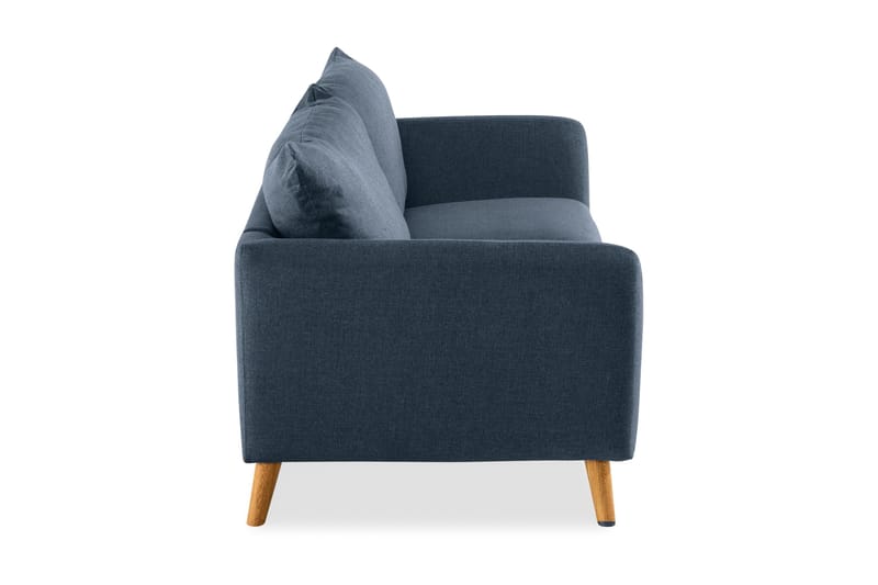 Trend 3-sits Soffa 218 cm med Svängda Armstöd i Tyg - Blå - Möbler - Soffa - 3 sits soffa
