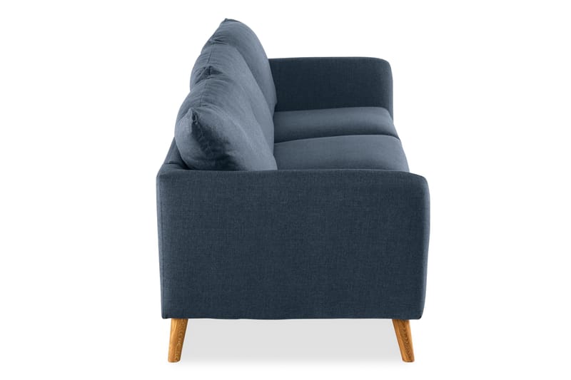 Trend 3-sits Soffa 218 cm med Svängda Armstöd i Tyg - Blå - Möbler - Soffa - 3 sits soffa