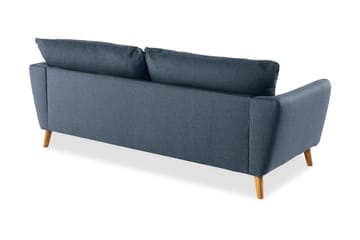 Trend 3-sits Soffa 218 cm med Svängda Armstöd i Tyg - Blå - Möbler - Soffa - 3 sits soffa