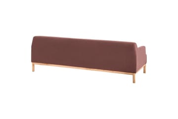 3-sitssoffa Sosjo Rött, ljust trä - Rött, ljust trä - Möbler - Soffa - 3 sits soffa