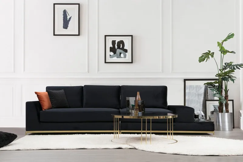 Mezonzo 4-sits Soffa - Svart - Möbler - Soffa - 4 sits soffa