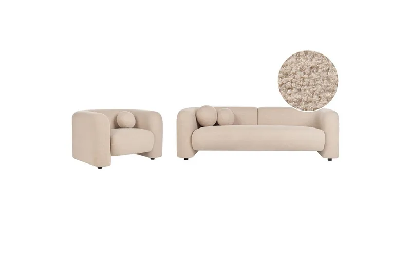 4-sits Soffgrupp Leiren Beige, Beige