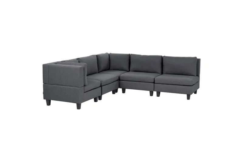 5-sits Hörnsoffa Unstad Grå, Högervänd, Polyester, Grå, Högervänd, Polyester