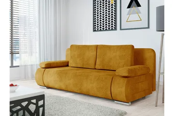 Adelma Soffa 3-sits - Gul - Möbler - Soffa - Sammetssoffa