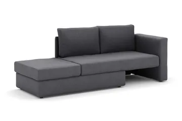 Alnaryd 2-3-sits Bäddsoffa med Fällbart Armstöd - Grå - Möbler - Soffa - Bäddsoffa
