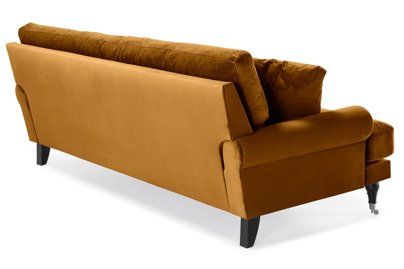 Andrew 3-sits Sammetssoffa - Mörkgul - Möbler - Soffa - Sammetssoffa