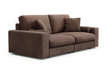 Arken Lyx 3-sits Djup Soffa i Manchester - Brun - Möbler - Soffa - 3 sits soffa