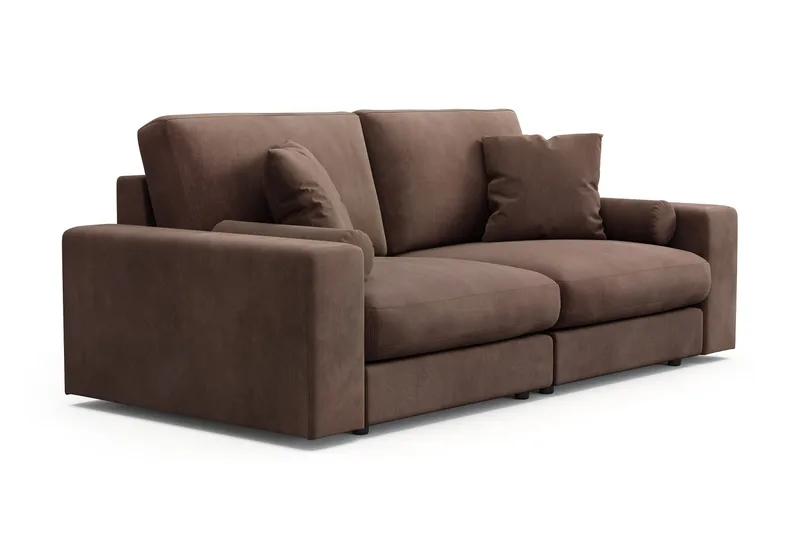 Arken Lyx 3-sits Djup Soffa i Manchester - Brun - Möbler - Soffa - 3 sits soffa