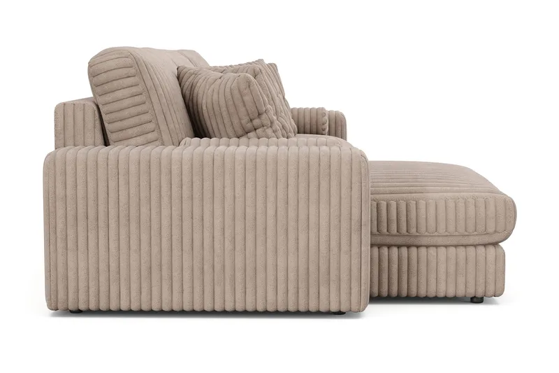 Arken Lyx 5-sits Vändbar L-formad Djup Divansoffa i Manchester - Greige - Möbler - Soffa - Divansoffor & schäslongsoffa