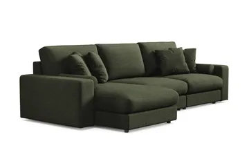 Arken Lyx 5-sits Vändbar L-formad Djup Divansoffa i Tyg - Grön - Möbler - Soffa - Divansoffor & schäslongsoffa