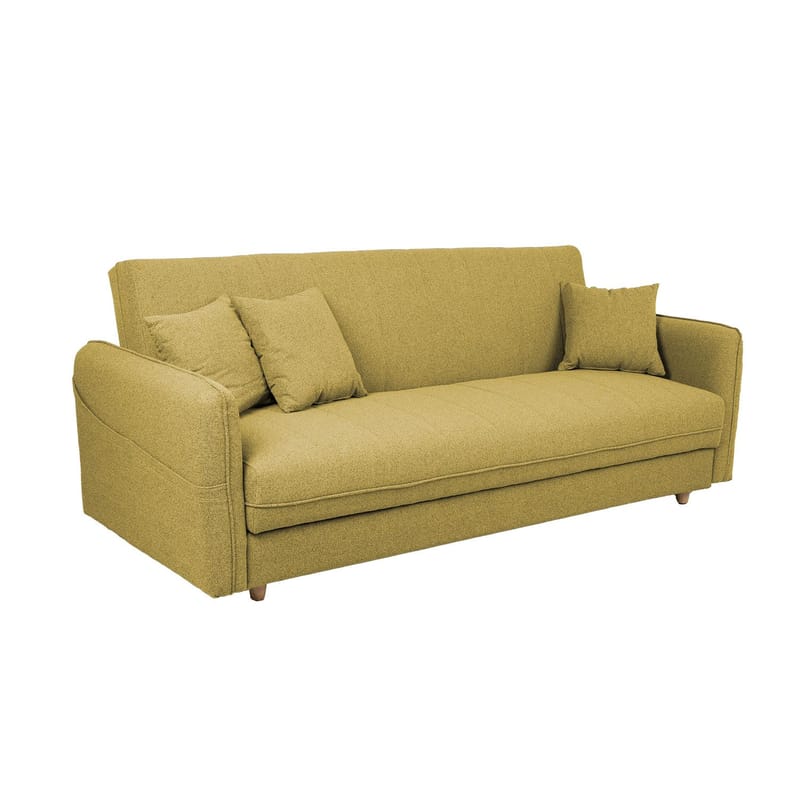 Bäddsoffa Visby 200x88x93 cm, gul