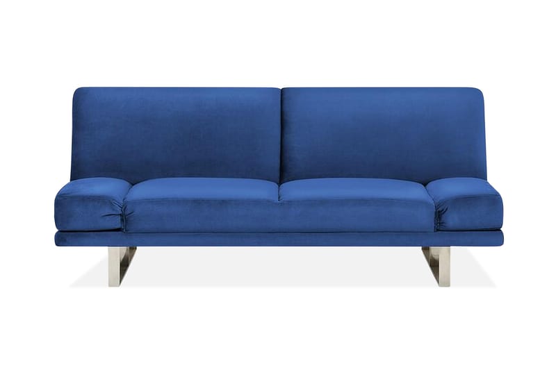 Selekk Fällbar 2-sits Bäddsoffa 105x192 cm i Sammet, Blå