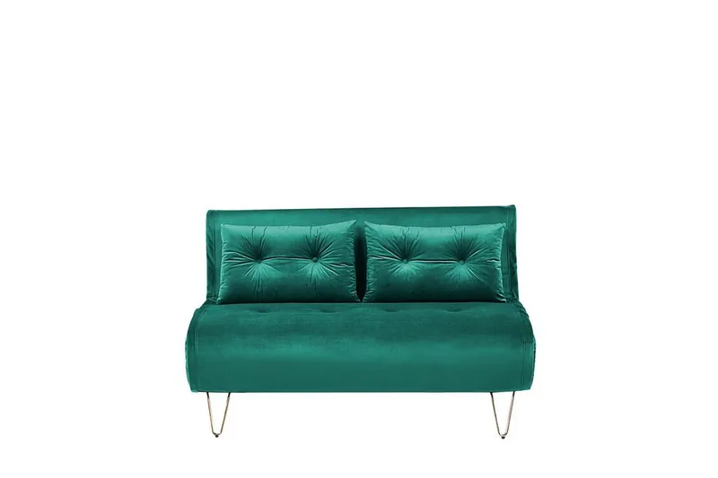 Soffa 2-sits sammet mörkgrön VESTFOLD, Grön