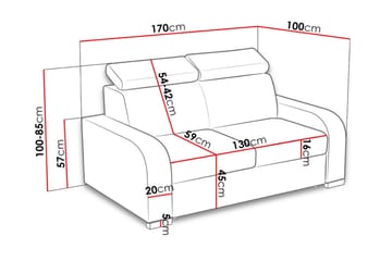 Lavona 2 Soffa - Grå - Möbler - Soffa - Bäddsoffa - Bäddsoffa 3 sits