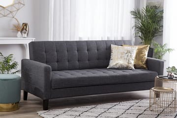 Vehkoo 3-sits Bäddbar Längsbäddad Bäddsoffa 108x178 cm i Tyg - Grå - Möbler - Soffa - Bäddsoffa - Bäddsoffa 3 sits