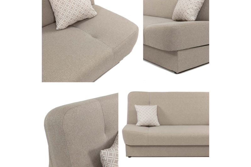 Abron 3-sits Fällbar Bäddsoffa med Förvaring i Sammet - Grön - Möbler - Soffa - Bäddsoffa