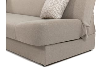 Abron 3-sits Fällbar Bäddsoffa med Förvaring i Plysch - Rosa - Möbler - Soffa - Bäddsoffa