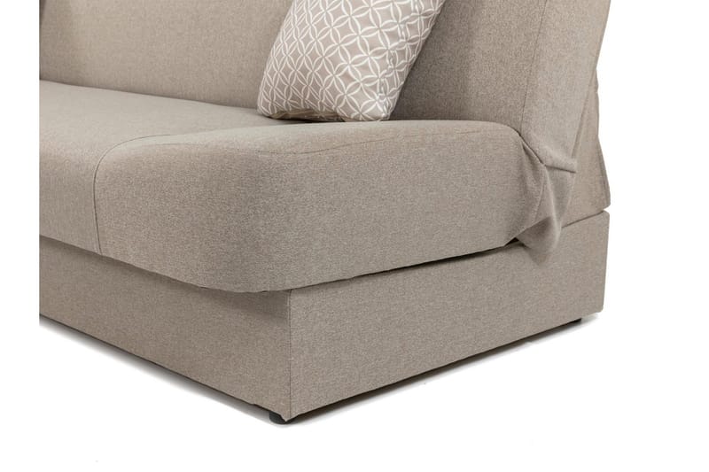 Abron 3-sits Fällbar Bäddsoffa med Förvaring i Plysch - Rosa - Möbler - Soffa - Bäddsoffa