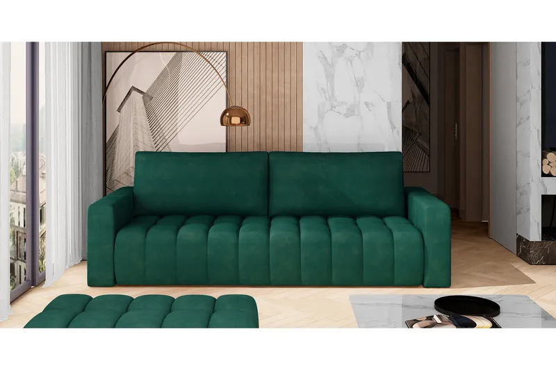 Alazaro 3-sits Bäddsoffa, Grön