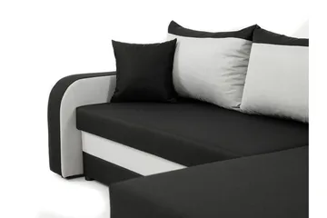 Alvared 3-sits Hörnbäddsoffa Universal - Grå/Röd - Möbler - Soffa - Bäddsoffa