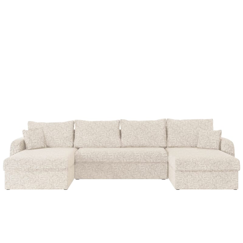 Alvared U-formad 5-sits Bäddsoffa med förvaring, Ljusbeige
