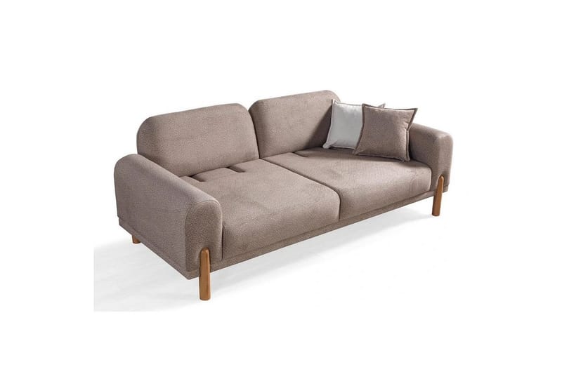 Astran Rektangulär Bäddsoffa 93x190 cm i Bouclé - Mullvad - Möbler - Soffa - Bäddsoffa
