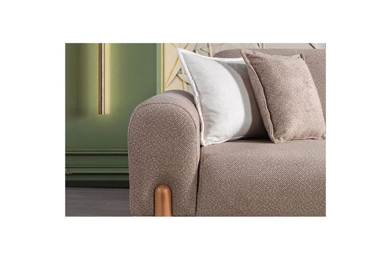 Astran Rektangulär Bäddsoffa 93x190 cm i Bouclé - Mullvad - Möbler - Soffa - Bäddsoffa