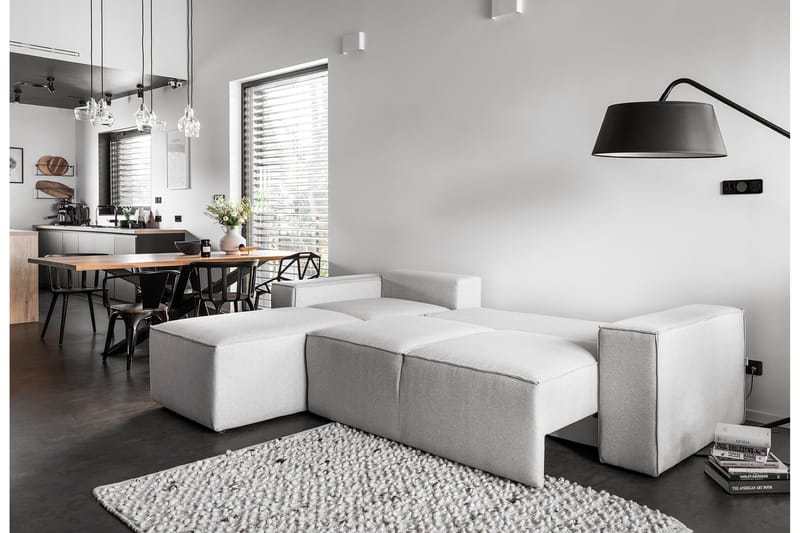Kamli Bäddsoffa m. Divan med Förvaring - Turkos - Möbler - Soffa - Bäddsoffa - Bäddsoffa divan
